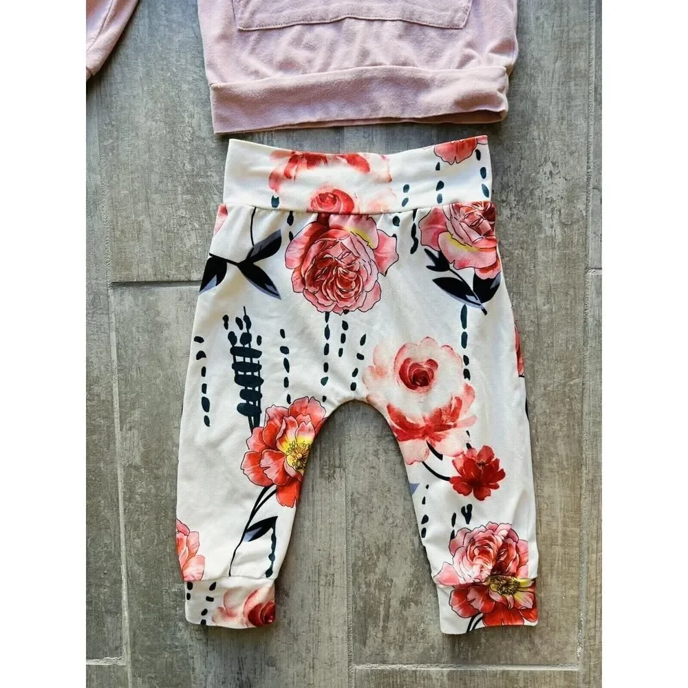 Los Angeles Boutique Toddler Girl 3 Piece Outfit Set Top Pants Headband CUTE 2T